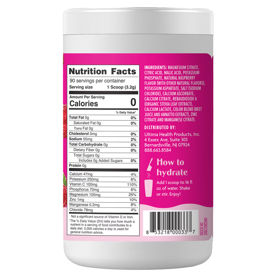 Ultima Replenisher, Electrolyte Mix, Raspberry, 10.2 oz (288 g)
