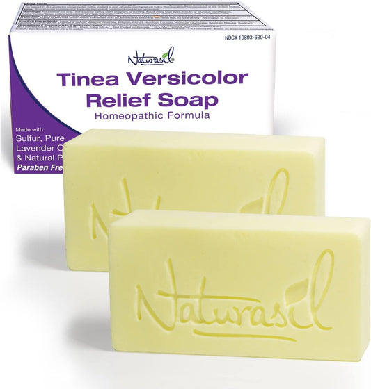 Tinea Versicolor Treatment Soap With 10% Sulfur | Relieves Itching, Discoloration, & Discomfort | Also Helps to Relieve Candida & Onychomycosis | 113 grams each bar