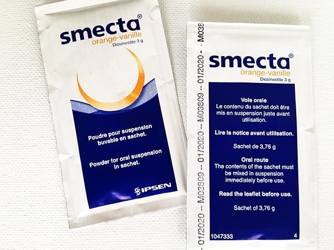 Original Smecta 3g Product of France 60 sachets Natural Treatment of Acute Diarrhea